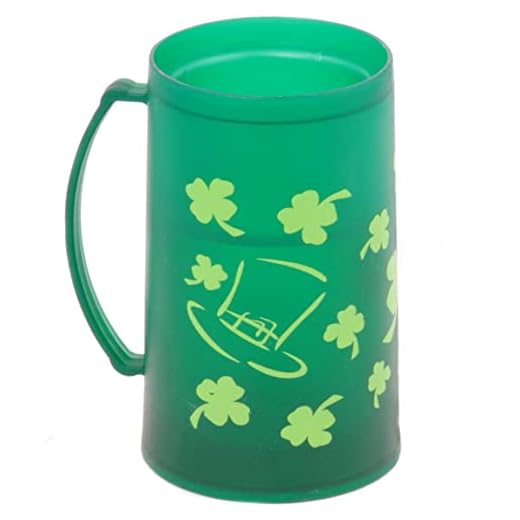 Chef Craft Select St. Patrick's Day Freezer Mug, 16 Ounce Capacity, Green