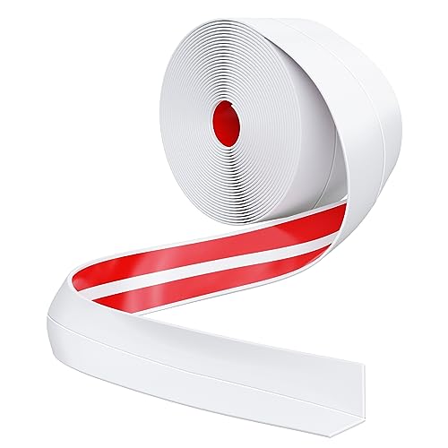 TATUNER Dichtungsband Selbstklebend - Wasserdichtes PVC Silikonband für Badewanne, Dusche, Küche, Toiletten und Bad, Professionelles Abdichtungsband, 4M-Weiß