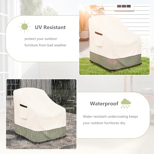 Owlcover Outdoor Chair Covers 32" W x 34" D x 34" H,600D Heavy Duty Waterproof Patio Chair Cover,Outdoor Furniture Covers for Lawn/Garden Chiar by Owlcover - Used condition - Image 8