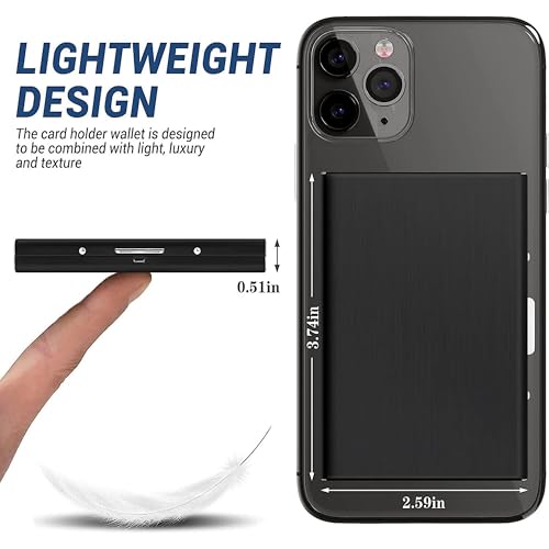 Image of MINI2BUY Metal Card Wallet (Up-to 20 Large Card Slots) RFID Protected Men & Women for Credit | Debit | ATM | Business Cards for Corporate Gift-Easy Click Button Closure (9.5 x 6.6 x 1.9 CM) (Black)