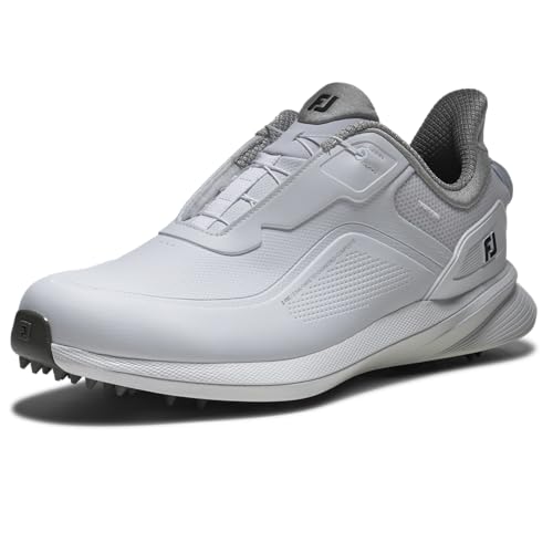 Zapatos de golf Footjoy Pro SL Boa para hombre, el calzado blanco y gris ideal para tu swing