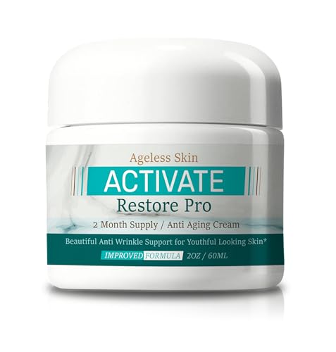 Ageless Skin Activate Restore Pro - Our Best Anti Aging Cream - Improved Formula 2 Month Supply - Help Reactivate Skin Health - Ageless Skincare Re-Activate Anti-Aging Wrinkle Cream