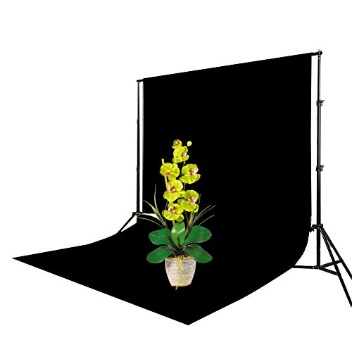 Black Velvet Photography Backdrop,Light Absorbing Non Reflective Solid Professional Black Background Cloth