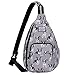 HAWEE Crossbody Sling Bag with Water Bottle Holder for Men and Women Small Size Purse, Glasses Dog