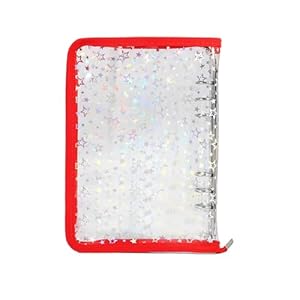 Generisch Transparenter Ordner mit Reißverschluss Rot