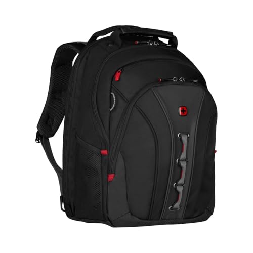 WENGER Legacy Sac à Dos pour Ordinateur Portable 16 Pouces, 21 l, Femmes Hommes, Affaires Uni École Voyages, Noir/Gris, 600631