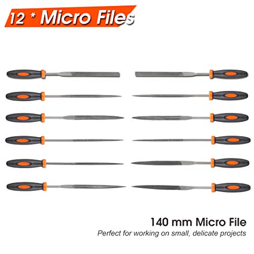 Rexbeti T12 Drop Forged Alloy Steel, Flat/Triangle/Half-Round/Round Large File And 12Pcs Needle Files thumb #3