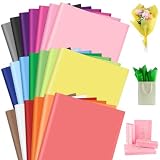 60 Sheets Colored Tissue Paper Bulk, PLULON Gift Wrapping Tissue Paper for Packaging 14 x 20 Inch 20 Colors Art Crafts for Gift Bags Decorative Floral Wedding Birthday Party Decor