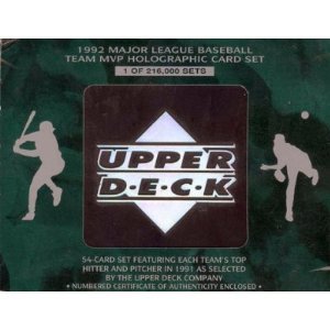 Amazon.com : Upper Deck 1991 MLB Limited Edition Team MVP Holographic  Trading Card Set (54 Cards, Ungraded, 1 of 216,000) : Sports Related  Trading Cards : Sports & Outdoors