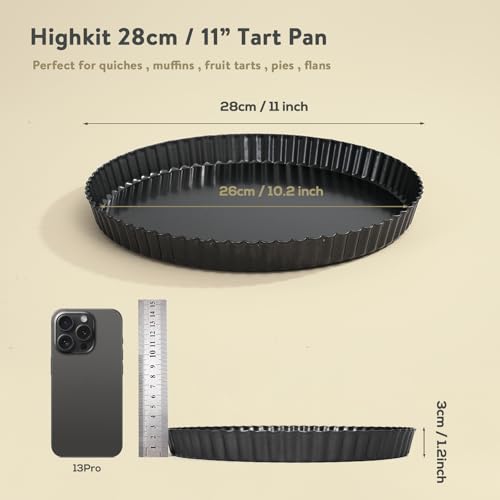 Foto von Highkit Quicheform 28 cm, Tarteform mit Hebeboden, Antihaftbeschichtete