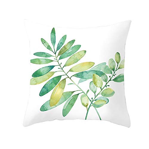 EHOMERY Housse Coussins Canapé Taie d'oreiller Deco Deux Feuilles Velours Housses De Coussin Housse De Coussin Coton Taie d'oreiller Vintage Décoration De...