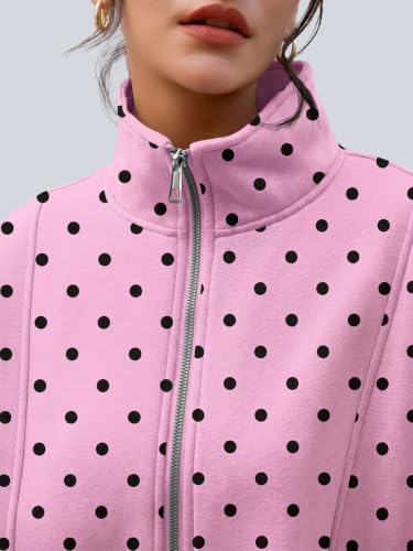 Image of AUTOMET Women's Quarter Zip Oversized Sweatshirt Fleece Mock Neck Pullover