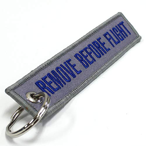 Rotary13B1 Remove Before Flight Key chain - Gray/Blue