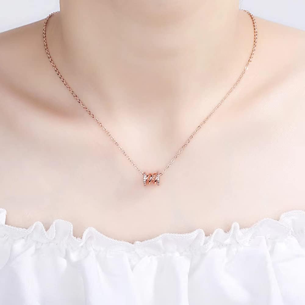 Girls Accessories for Daughter - Drive Away Your Anxiety Fidget Rings Necklace, Plated Meditation Ring, Relief Ring Adjustable Swivel Ring,Things Ladies Birthday Thing