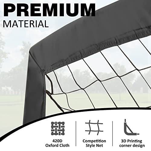 Bohen Portable Soccer Goal For Kids - 6X4Ft Foldable Soccer Net For Backyard Indoor Outdoor With Carrying Bag For Easy Storage And Transportation(6X4Ft, Black) #TOP4