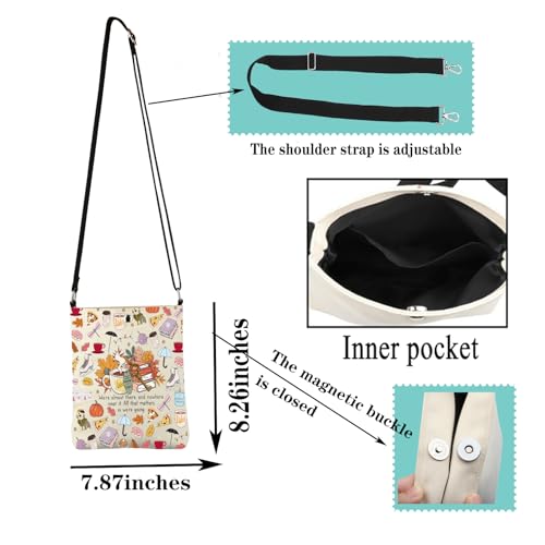 JYTAPP Stars Hollow Crossbody Bag Tv Show Merch Stars Hollow Gifts Stars Hollow Luke's Dinner Autumn Crossbody Purse2