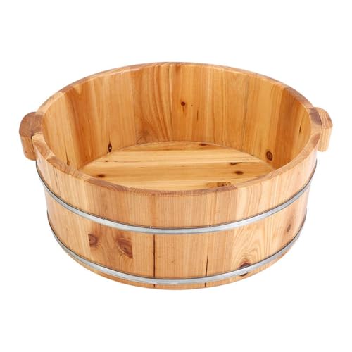 Balde de baño para pies de madera 40x35x16 cm miniatura 1