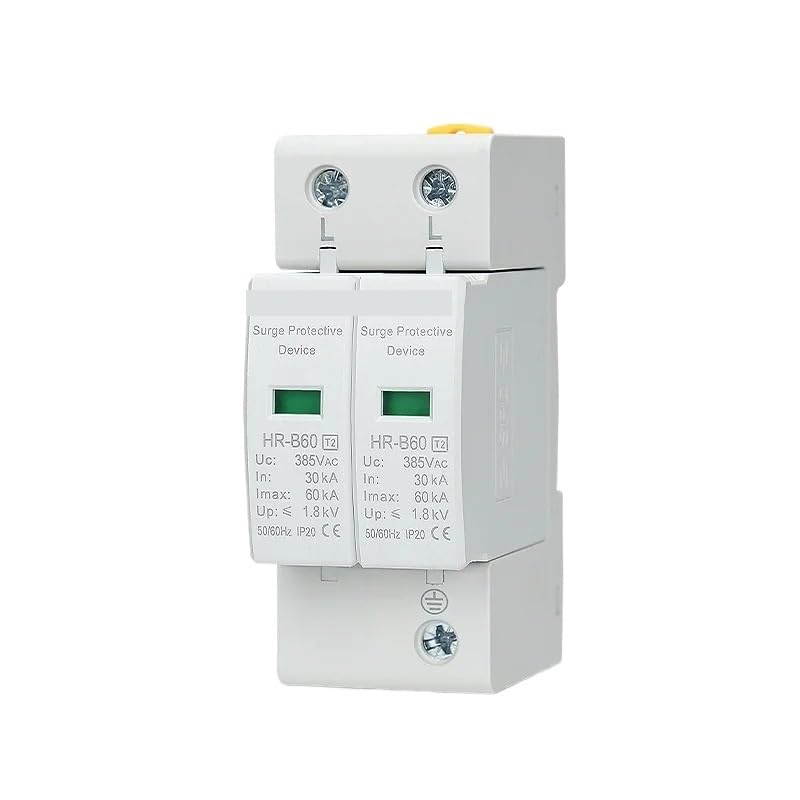 AC Lightning Protection Device SPD2P4P Home Low-Voltage Lightning Surge Protector 275V385V20KA40KA0KA80KA100KA(2P AC385,40-60KA)