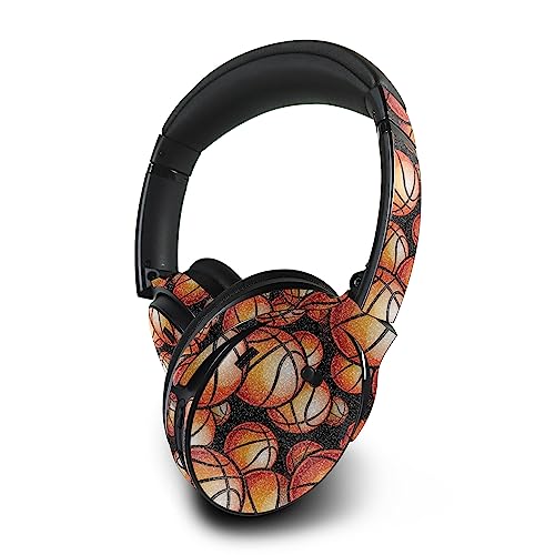 Image of MightySkins Glossy Glitter Skin Compatible with Bose QuietComfort 45 Headphones Basketball Life | Protective, Durable High-Gloss Glitter Finish | Easy to Apply | Made in The USA