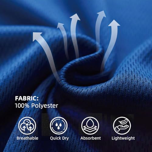 4 Pack Boys/Youth/Kids Quick Dry Sports Tee Shirt Mesh Moisture Wicking Active Athletic T-Shirt(4-18Years)2