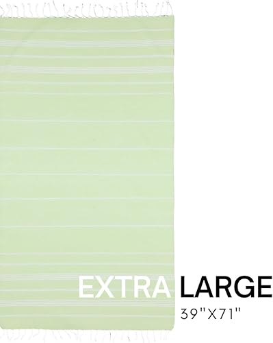 Vista 30 de BAY LAUREL - Toalla de playa turca con bolsa de viaje, grandes, de 39 x 71 pulgadas, de secado rápido, libre de arena y ligera Beige con bolsa roja