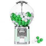Mini máquina expendedora de chicles, máquina expendedora de monedas con globo transparente, incluye 100 cápsulas Twister, para fiestas infantiles, recompensas en el aula y uso en tiendas de ju green2