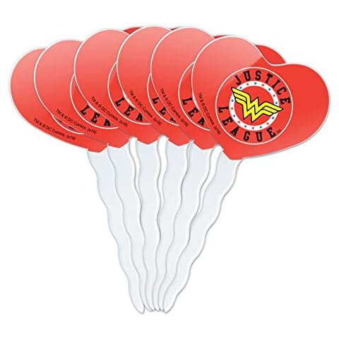 Justice League Wonder Woman Cupcake Picks Set Cover