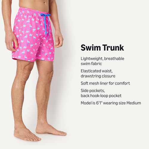 Image of Amazon Essentials Men's Swim Trunks with Mesh Lining, Pockets, Drawstring Closure