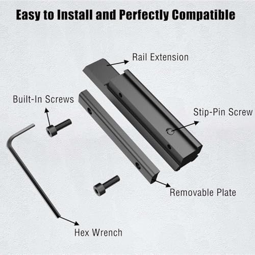 3/8\" Dovetail to 7/8\" Picatinny Adapter, Scope Mount Picatinny Rail, 11mm to 21mm Scope Mounts Adapter for Picatinny Rail Accessories