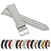 Produktbild MARCHEL Glattleder LLB55 18 mm Grau Lederarmband Echtleder Uhrenarmband Rindsleder Feines Leder Uhr Band