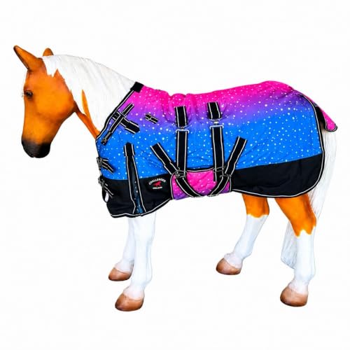 Image of CHALLENGER 1200D Foal Winter Blanket Miniature Pony Donkey Bellyband Turquoise Rustic