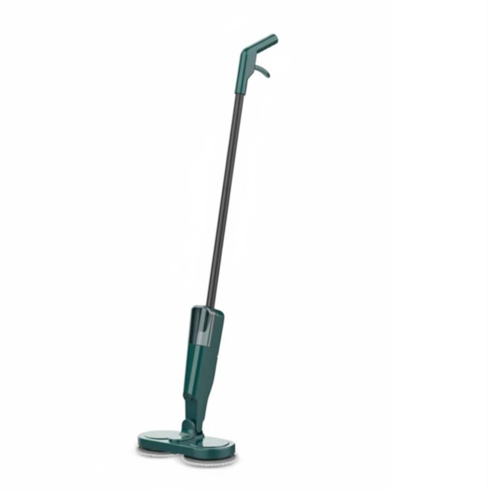 Pulitore Pavimenti Elettrico Mop Pavimento Lavapavimenti Lucidatrice Spruzzatore Acqua Ricarica USB Serbatoio Integrato Spruzzo Regolabile Doppio, Verde