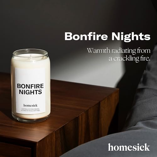 Homesick-Scented-Candles-for-Home-Bonfire-Nights-1375-oz-Long-Lasting-Soy-Wax-Blend-Jar-Candle-Gifts-for-Women-Men-60-80-Hours-Burn-Time-Notes-of-Smoked-Embers-Palo-Santo-Vanilla Homesick Scented Candles for Home Bonfire Nights 1375 oz Long Lasting Soy Wax Blend Jar Candle Gifts for Women Men 60 80 Hours Burn Time Notes of Smoked Embers Palo Santo Vanilla
