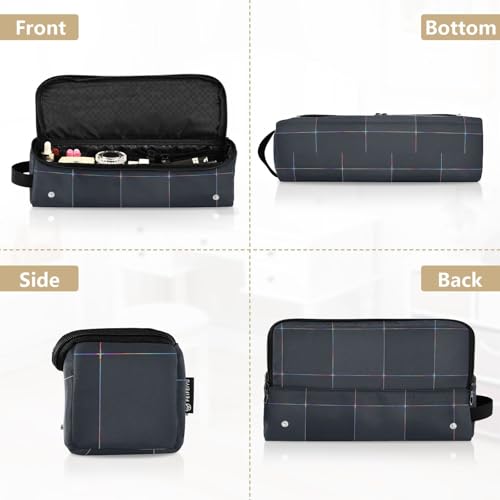 Organizador 2 en 1 para herramientas de cabello con tapete resistente al calor y estuche doble capa para planchas y rizadores, negro con hilo arcoíris. miniatura 5