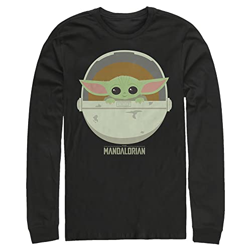 T-shirt Star Wars homme manches longues : t-shirt Mandalorian The Child imprimé graphique