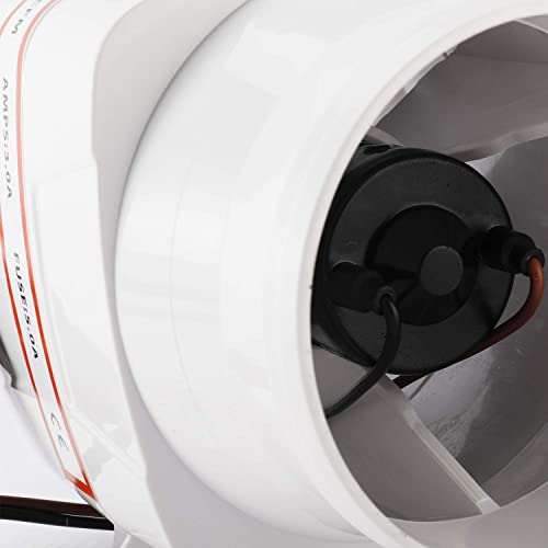 Hyddnice 4" 24V 270 Cfm Marine Bilge Air Blower Electric In-Line Marine Bilge Air Blower Fit For Boat Marine #TOP6