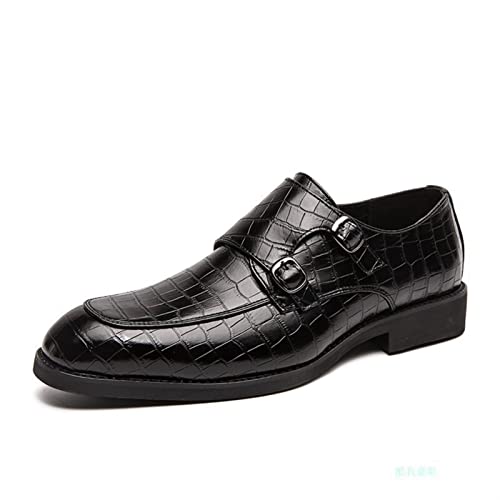 Zapatos formales para hombre con suela de goma antideslizante y tacón de bloque