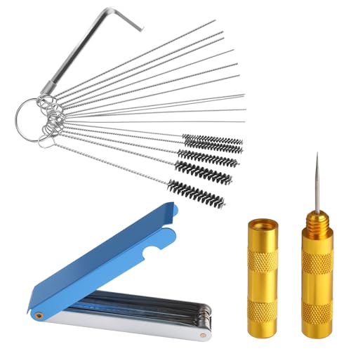 Image of 3 Pack Torch Tip Cleaner Kit, Carburetor Dirt Cleaning Removal Set for Jets Nozzles Orifices, Throttle Body Tools for Chainsaw Motorcycle ATV Carb Welding Stove Shower Head Maintenance