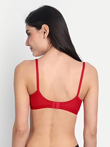 Image of Women's Full Coverage Cotton Blend Bra | Wired Free Lightly Padded Everyday Wear Bras | Soft Breathable Comfortable T-Shirt Bra | Adjustable Straps Lightweight Daily Inner wear for Women Pack of 2