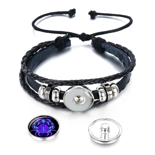 12 Constellation Bracelet Zodiac Constellation Bracelet Zodiac Signs Guardian Fluorescent Woven Leather Bracelet for Women Men Jewelry2