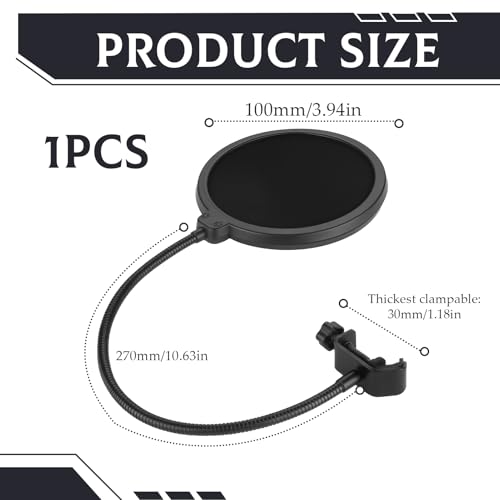 Professioneller Pop Filter, Mikrofon Popschutz Mit 360° Flexiblem Schwanenhals. Für Blue Yeti, Snowball, Quadcast Und Jedes Andere Mikrofon, Ideal Für Klare Aufnahmen