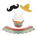 Fiesta Cupcake Wrappers with Picks - 150 pcs Makes 50 Treats