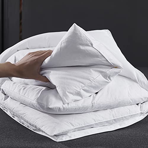 Three Geese Adjustable Layer Goose Feather Pillow,Assembled Bed Pillow,100% Soft Cotton Cover,Good For Side And Back Stomach Sleeper thumb #3