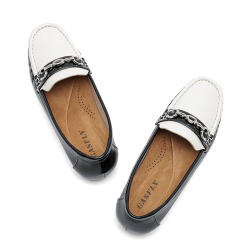 Image of Women's Business Loafers Work Casual Flats Shoes Lightweight Penny PU Leather Slip On Walking Shoes