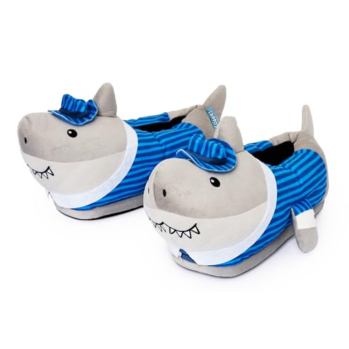 Coddies Business Shark Slippers - Funny Slippers - Plush Fish Sandals - Cloud Shark Slides for Women, Men & Kids