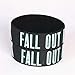 Xi-Link 1pc Fall Out Boy Rock Style Band en Silicone for la Musique Bandeaux Fans Wide Black Bracelets_Bangles Femmes Hommes Bijoux Cadeau (Length : 20cm, Main Stone Color : Black)