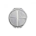 Paper Clean Neat Fold Texture Hand Compact Mirror Round Portable Pocket Glass