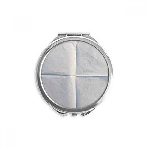 Miroir rond maquillage portable à texture pli net pour retouches