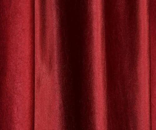 Image of Window Curtains 5 Feet Long for Living Room - Window Curtains Set of 1 Pcs Panel, Curtain Solid Parda for Home Decor & Office Maroon Colour - 5 feet (48 x 60 Inch) - 1 Pcs