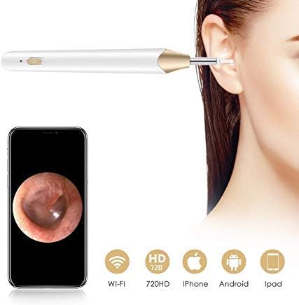 Newest Wireless Ear Otoscope with Image Stabilizer System, WiFi Digital Ear Scope Inspection Ear Camera Endoscope Earwax Cleaning Remover Tool for iPhone, iPad,(Gold)